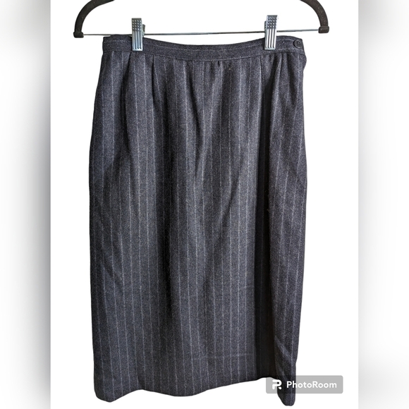 Margaret Godfrey wool blend pin striped suit vintage sz 8 - Picture 4 of 9